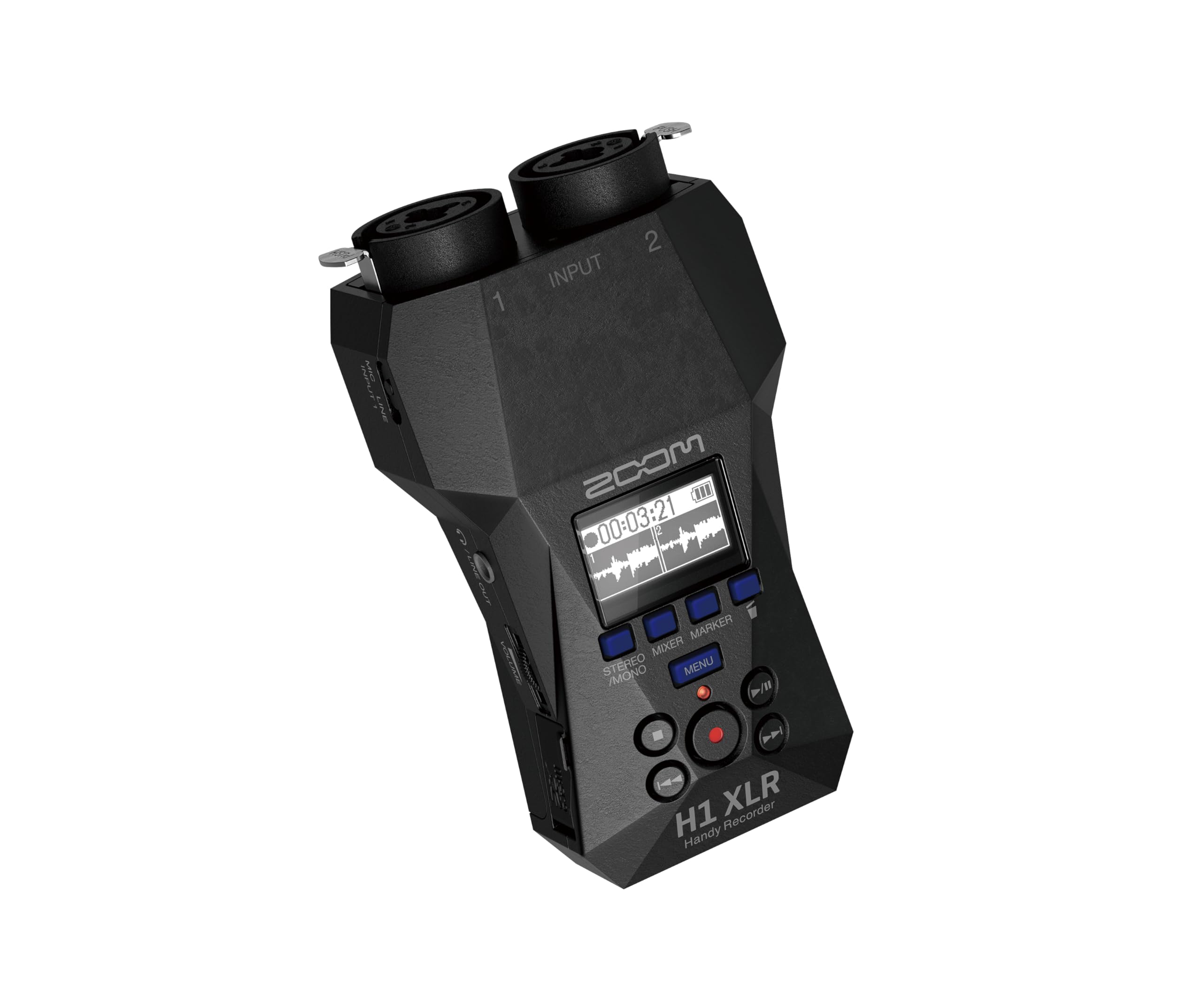 Zoom H1 XLR 2-Channel Recorder for Musicians, Filmmakers & Podcasters with 2 XLR/TRS Locking Inputs, 3.5mm Stereo Mic/Line in, and 32-Bit Float - Image 3
